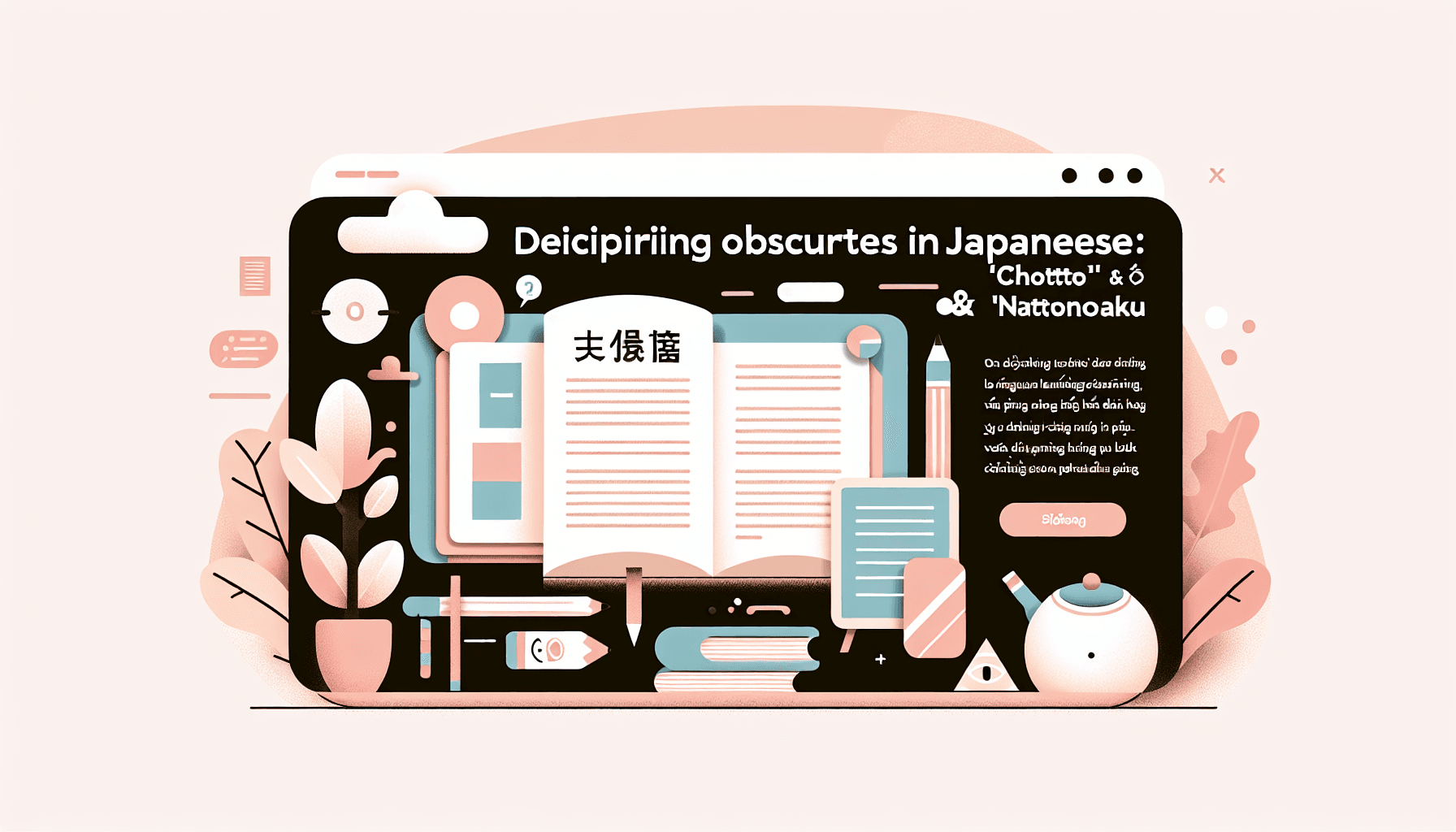 Giải mã sự mơ hồ trong tiếng Nhật: "Chotto" & "Nantonaku"