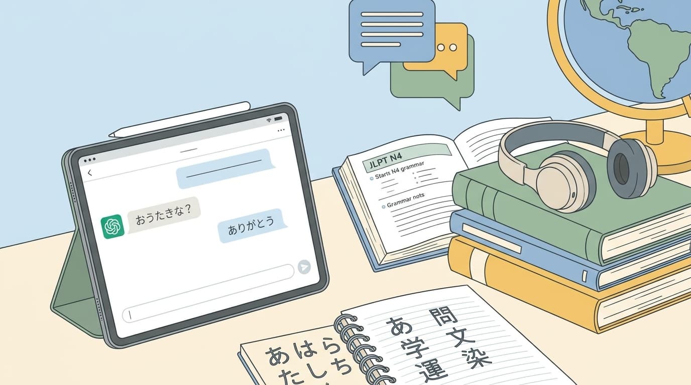 Cách dùng ChatGPT tạo hội thoại tiếng Nhật JLPT N4 cực dễ