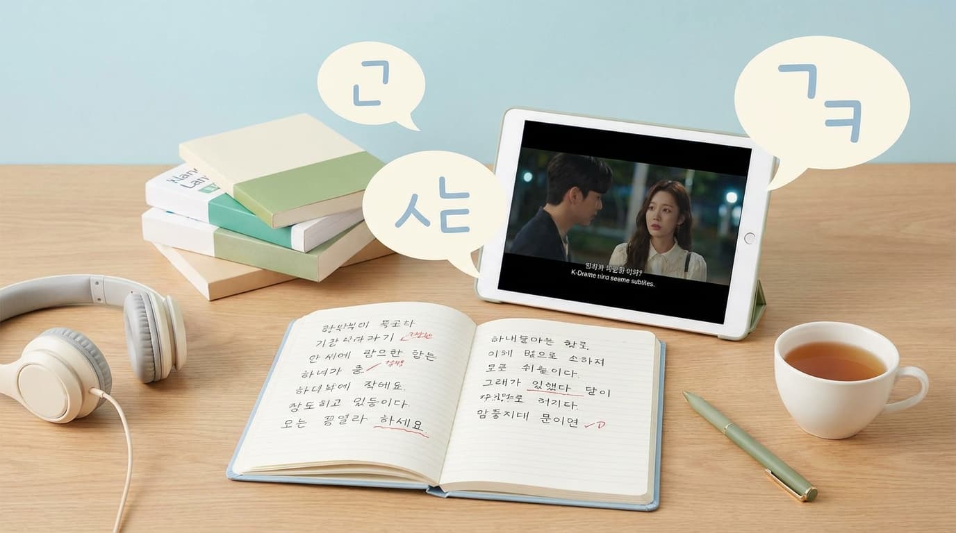 Learn Korean with K-Drama Scripts: Dictation Method