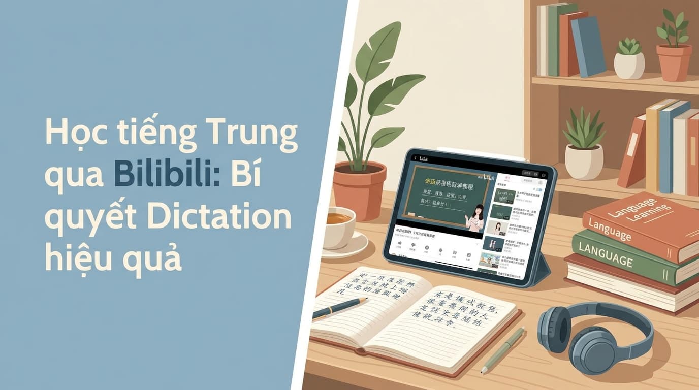 Học tiếng Trung qua Bilibili: Bí quyết Dictation hiệu quả
